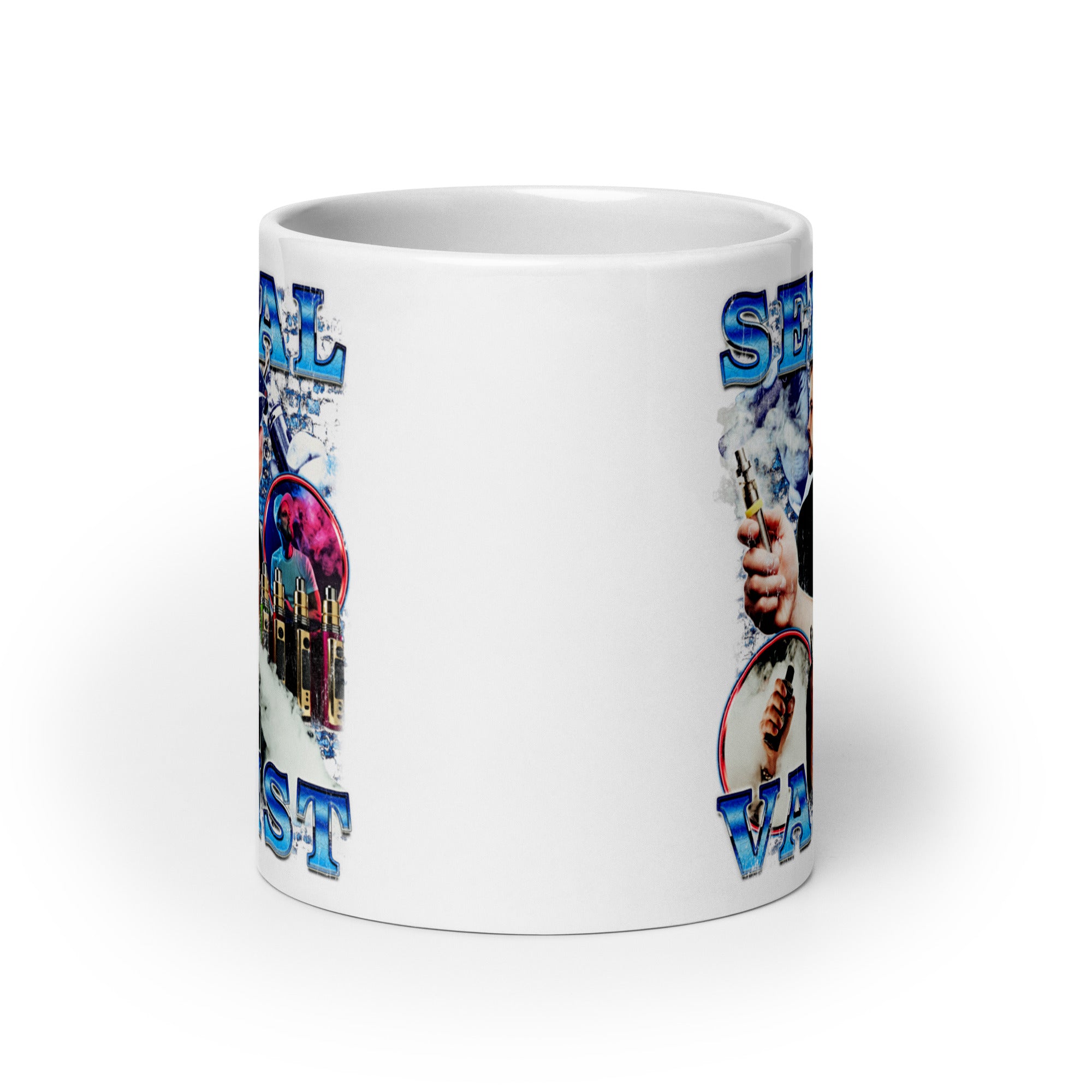 Serial Vapist  White glossy mug