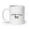 I Love Dumb Blondes White glossy mug