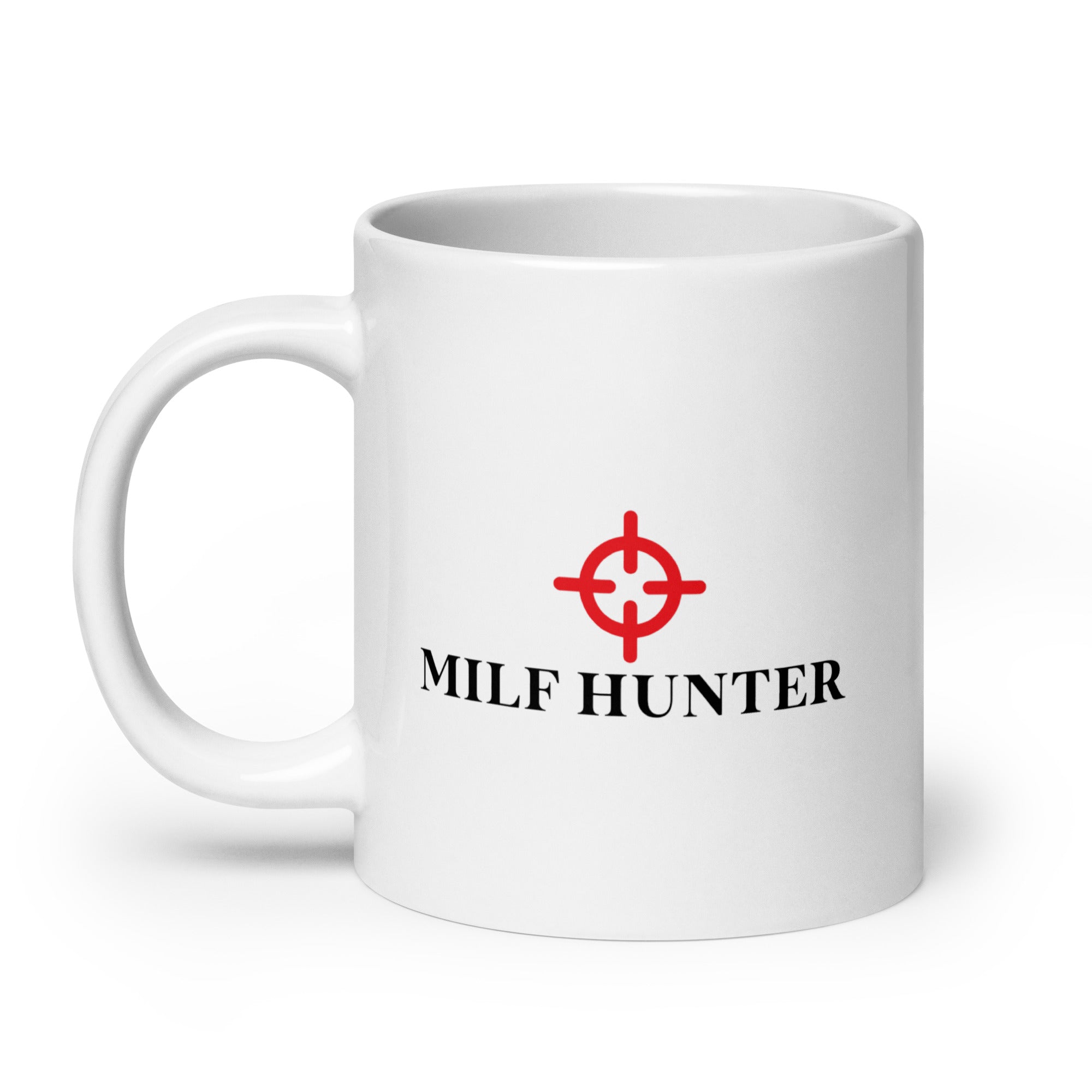 Milf Hunter White glossy mug