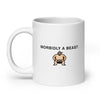 Morbidly a Beast White glossy mug