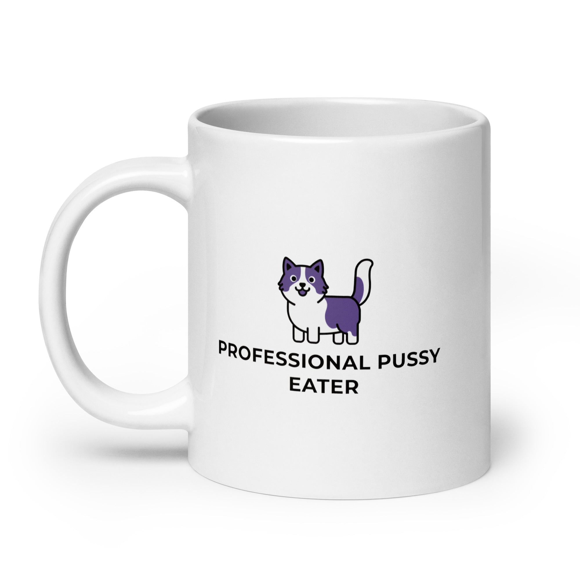 Professional Pussy Eater White glossy mug