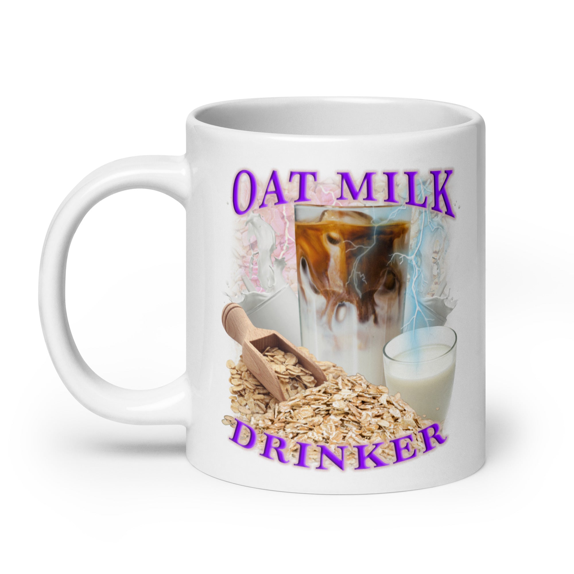 Oat Milk Drinker White glossy mug