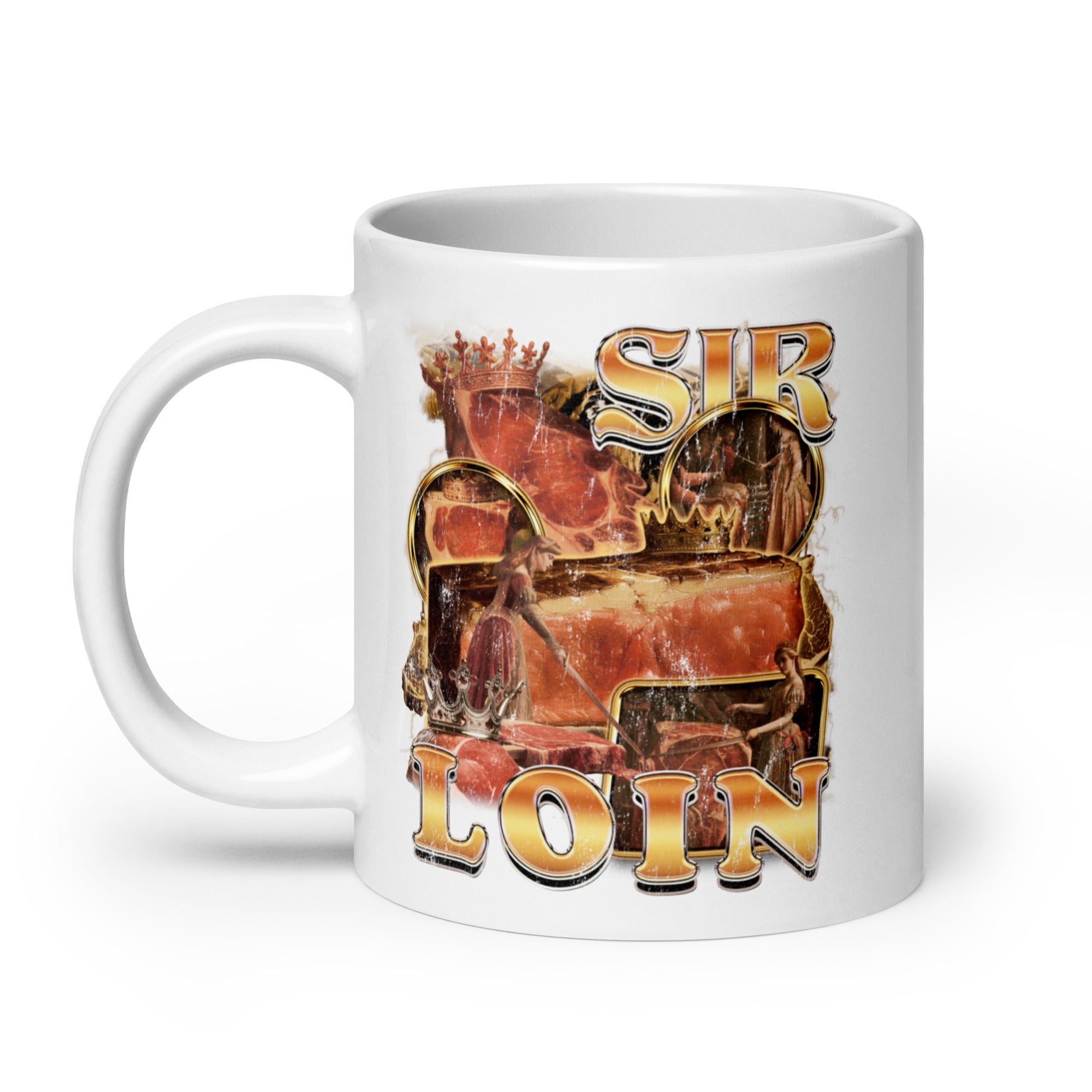 Sir Loin White glossy mug