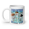 Country Music Fan White glossy mug