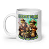 Country Toads Take me Home White glossy mug