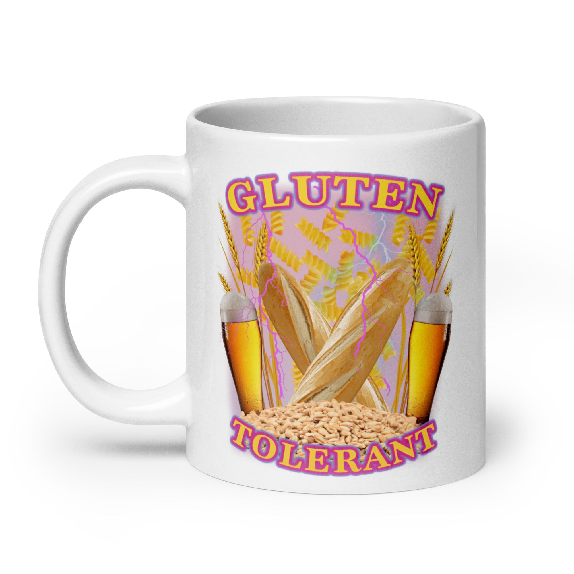 Gluten Tolerant  White glossy mug