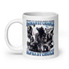 Human by Chance Alpha by Choice White glossy mug