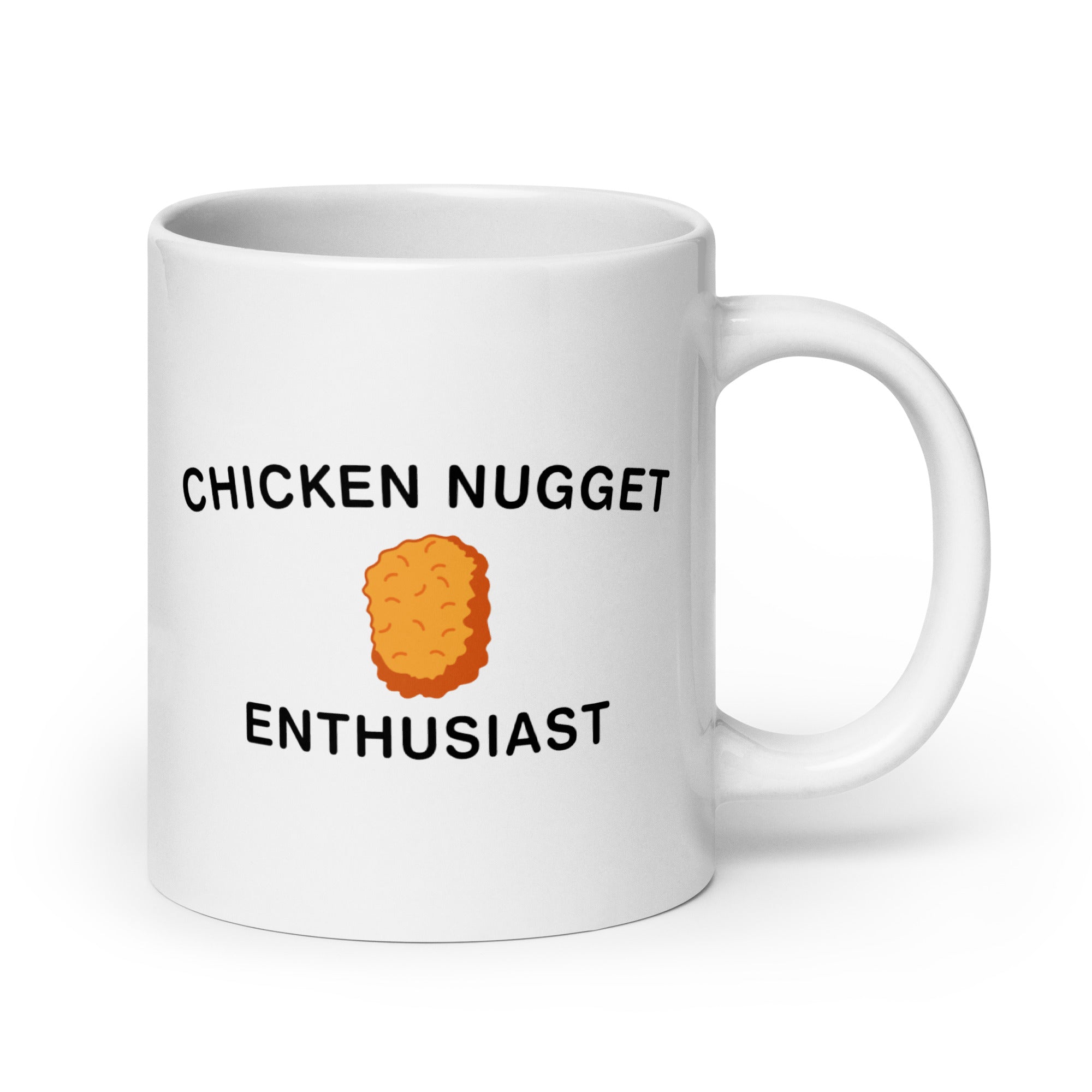 Chicken Nugget Enthusiast White glossy mug