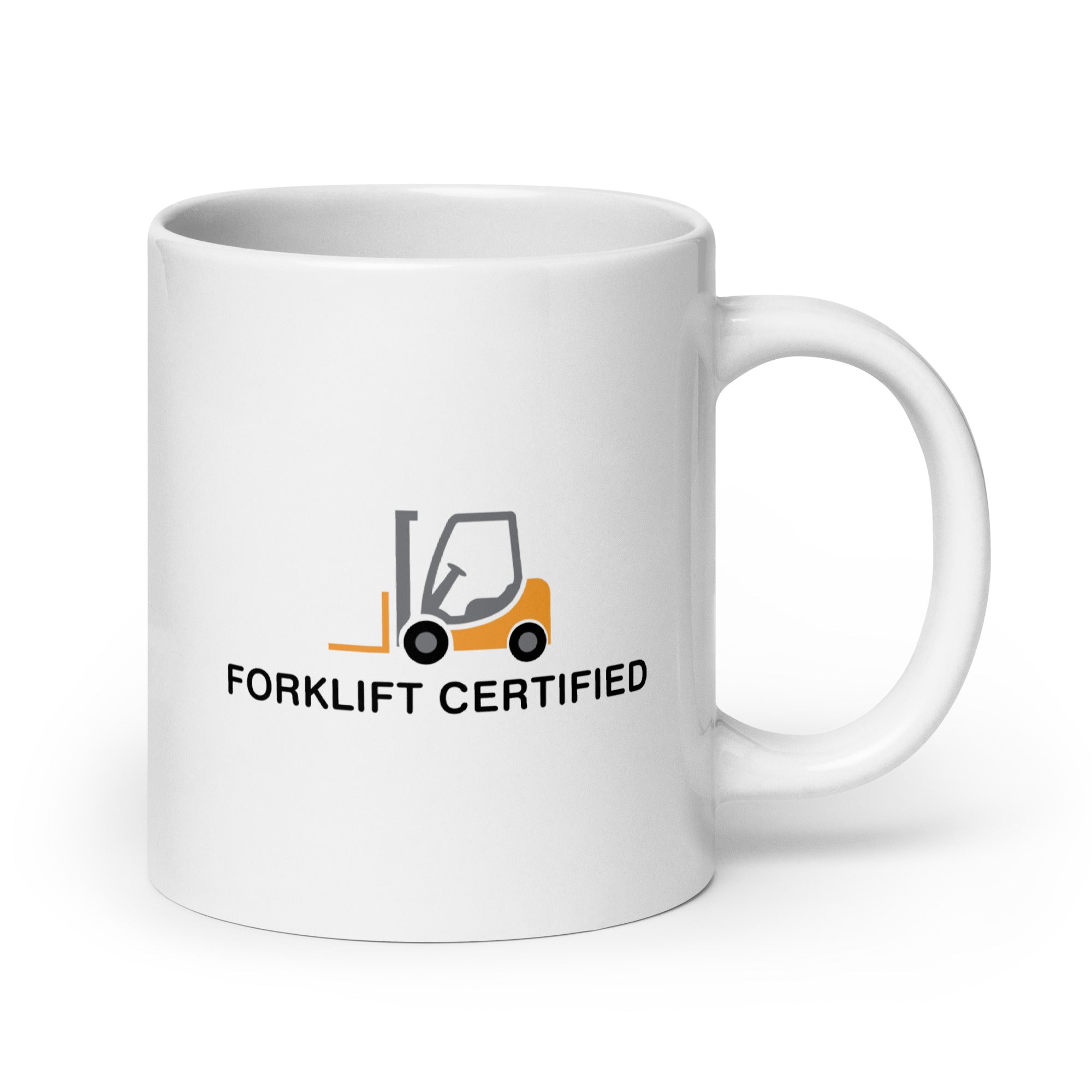 Forklift Certified White glossy mug