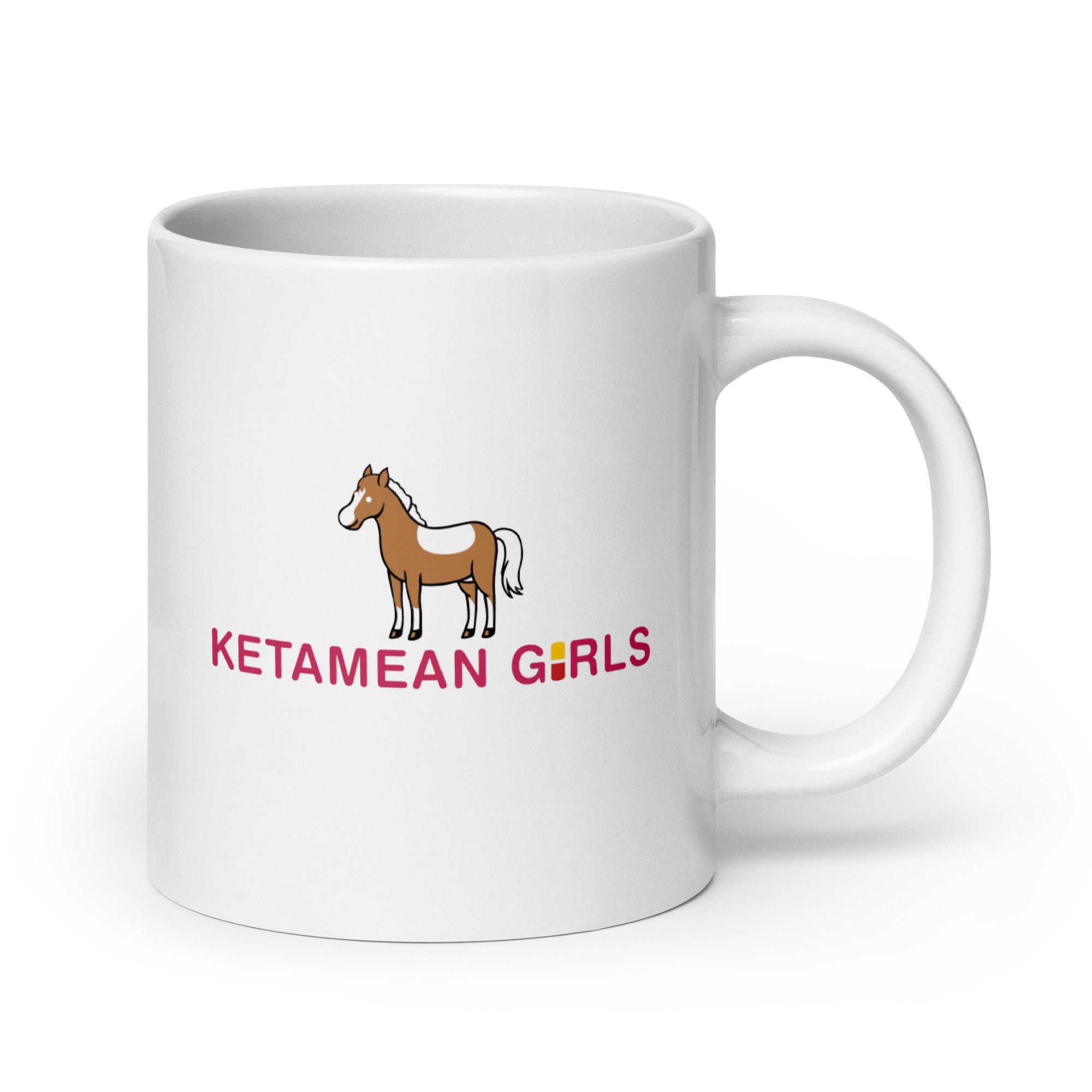 Ketamean Girls White glossy mug