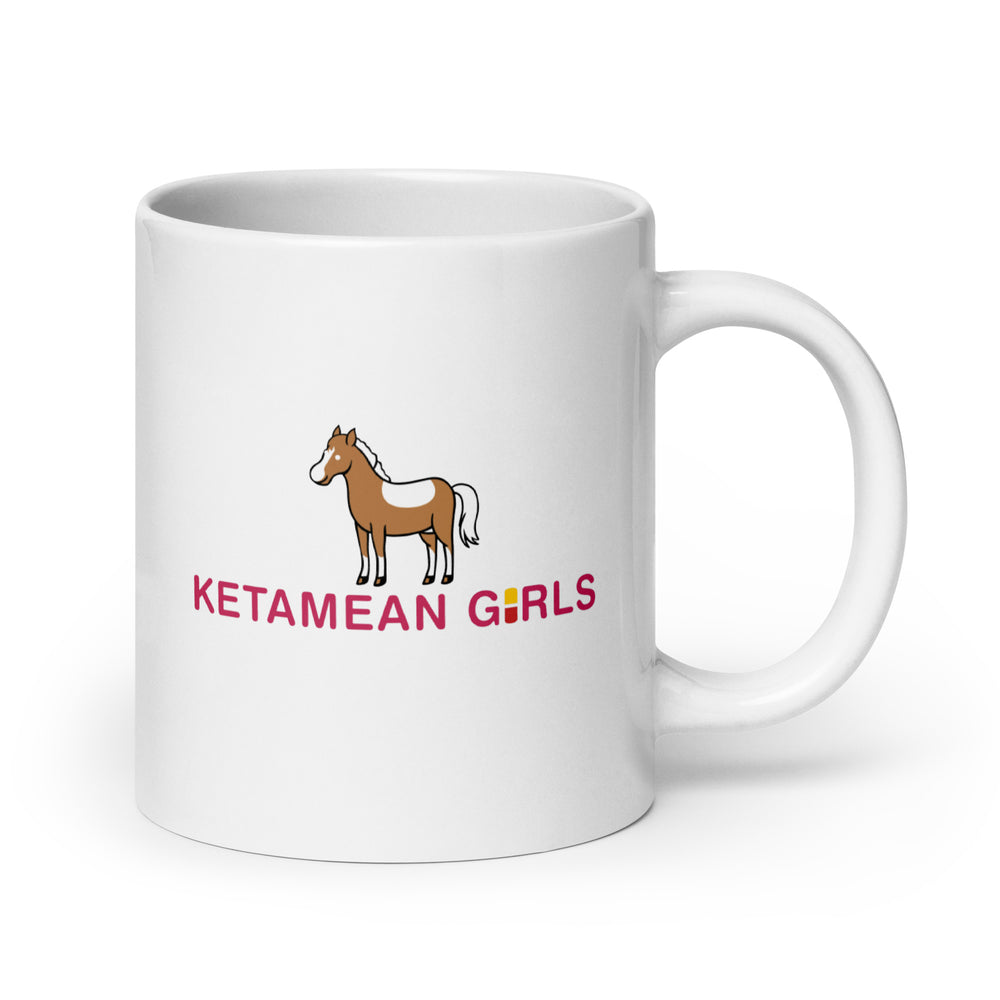 Ketamean Girls White glossy mug