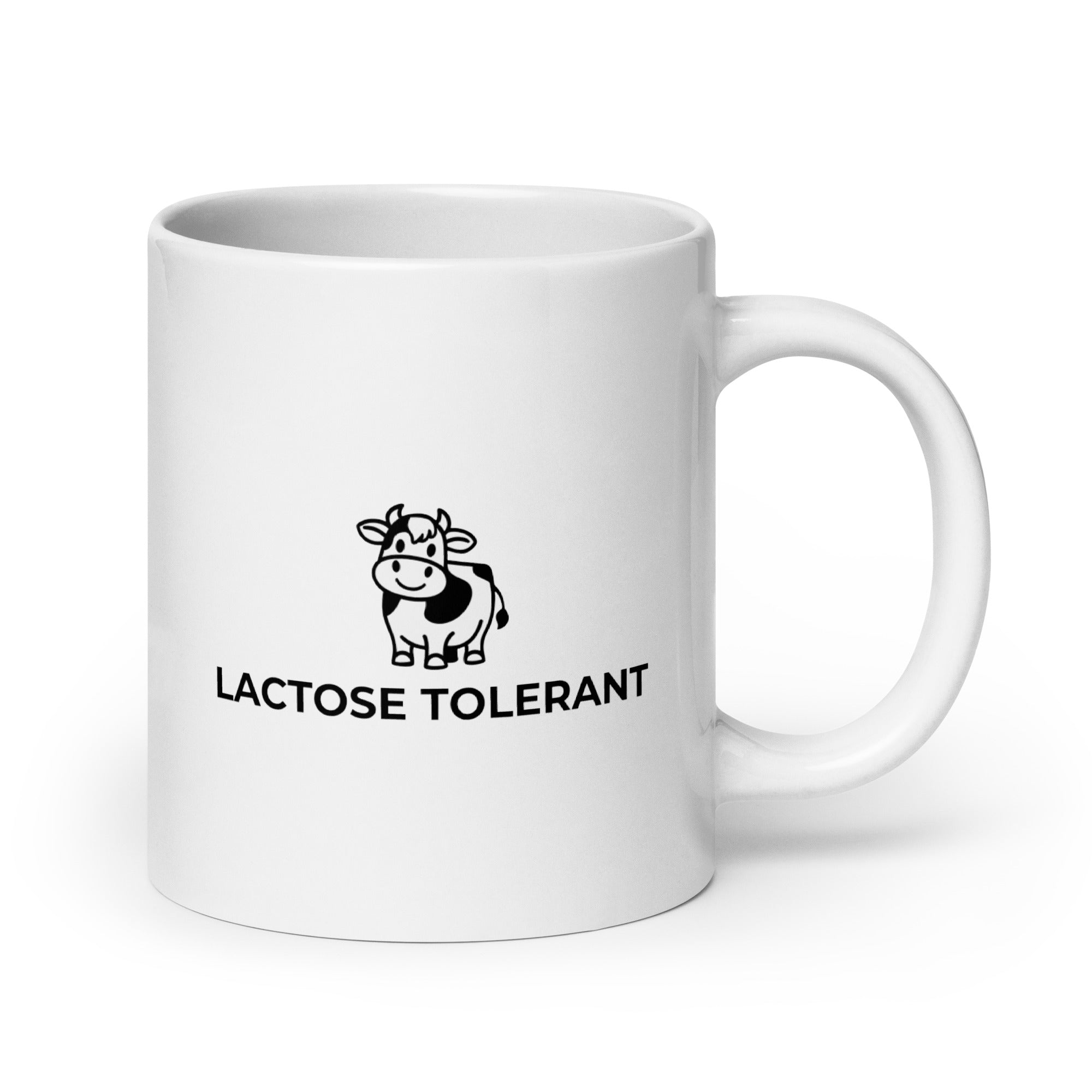 Lactose Tolerant White glossy mug