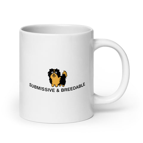 Submissive and Breedable White glossy mug