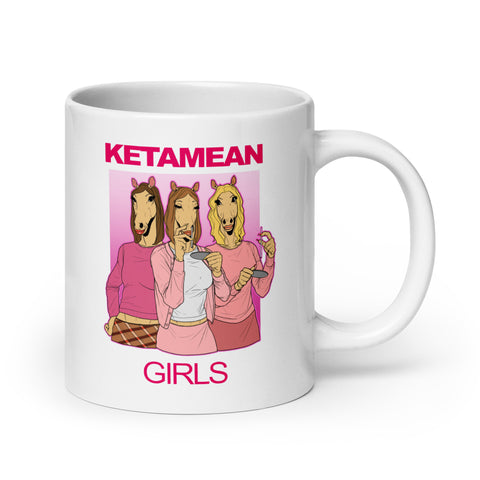 Ketamean Girls White glossy mug