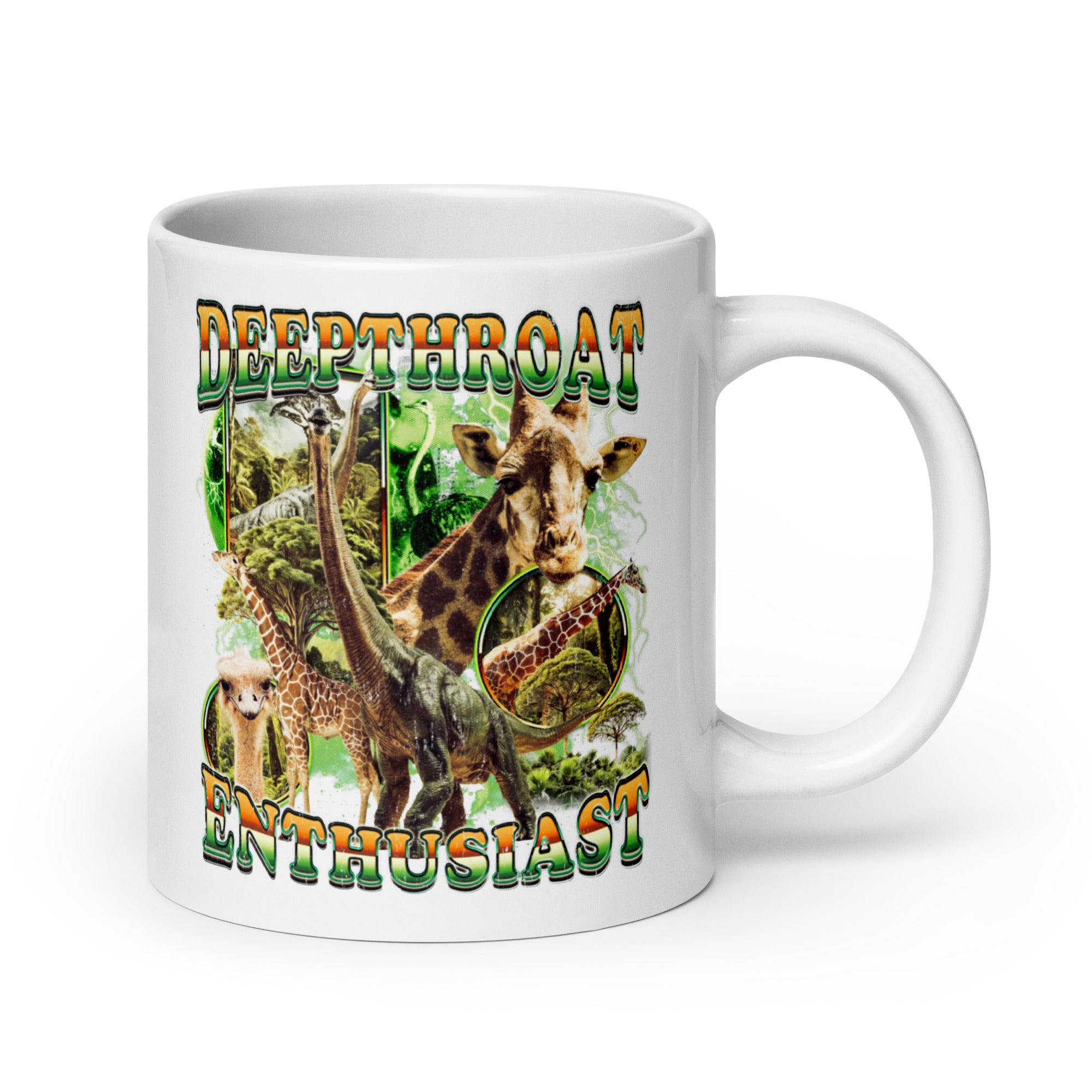 Deepthroat Enthusiast White glossy mug