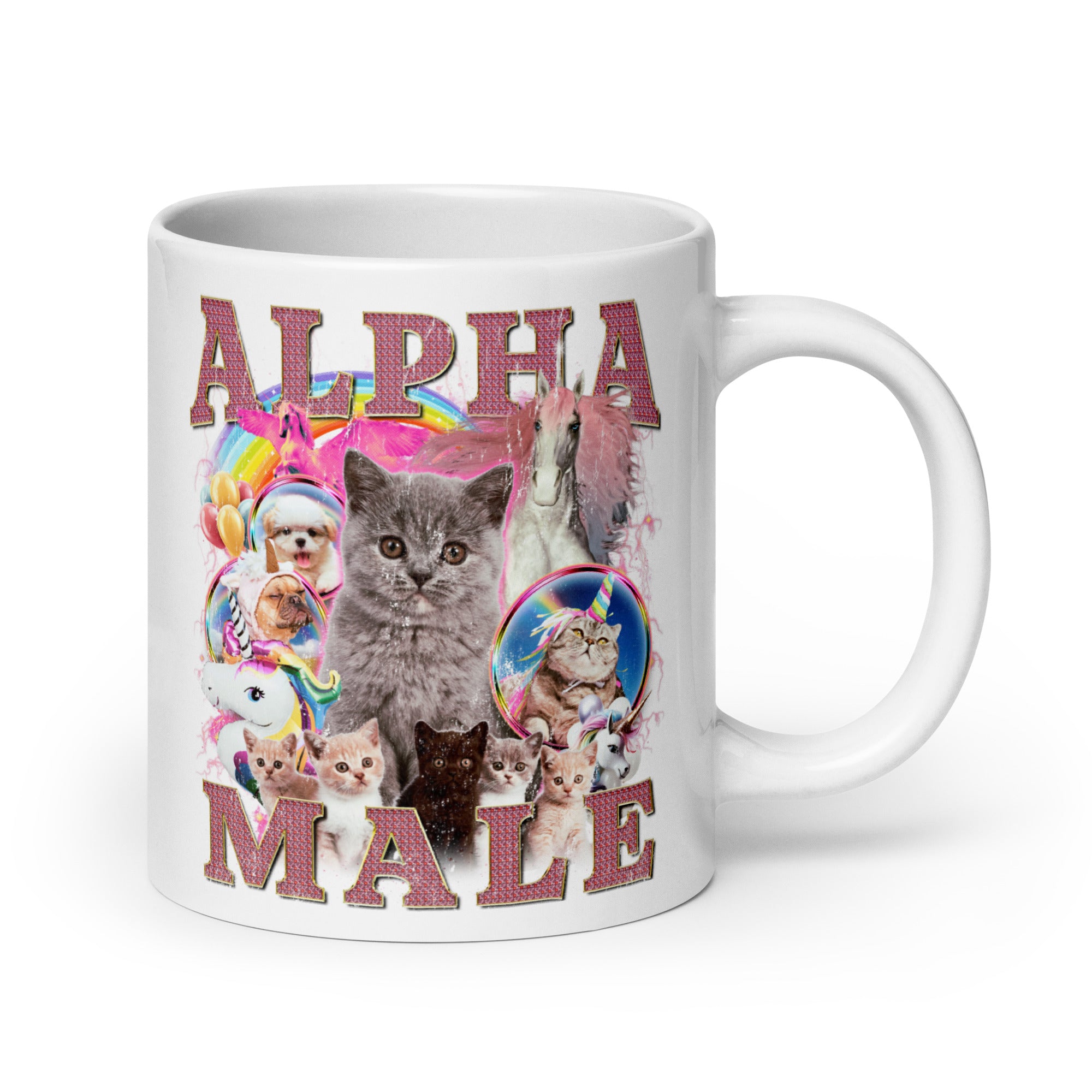 Alpha Male White glossy mug