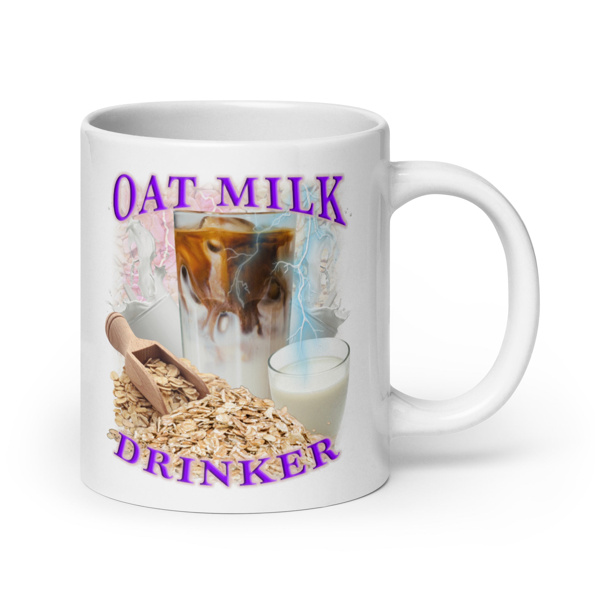 Oat Milk Drinker White glossy mug