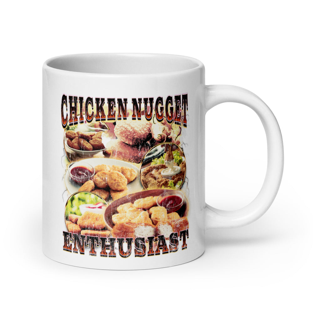 Chicken Nugget Enthusiast White glossy mug