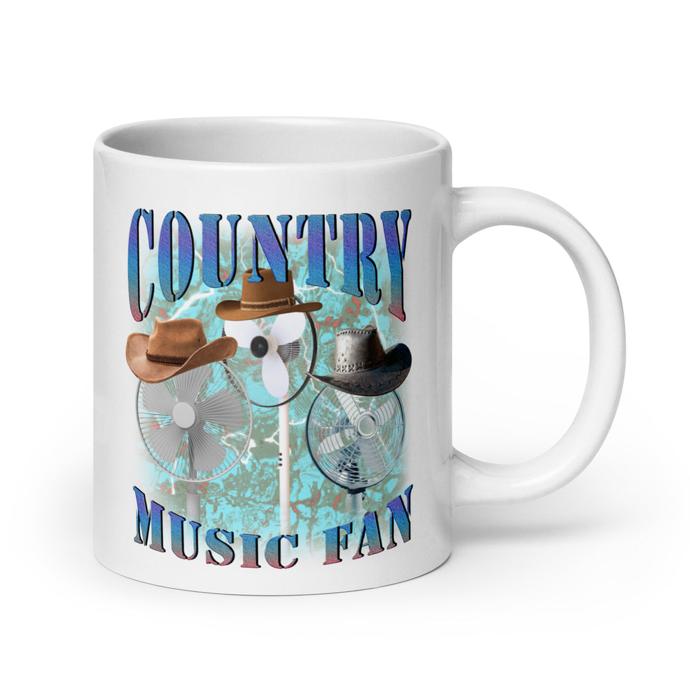 Country Music Fan White glossy mug