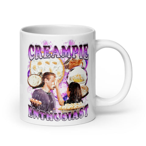 Creampie Enthusiast White glossy mug