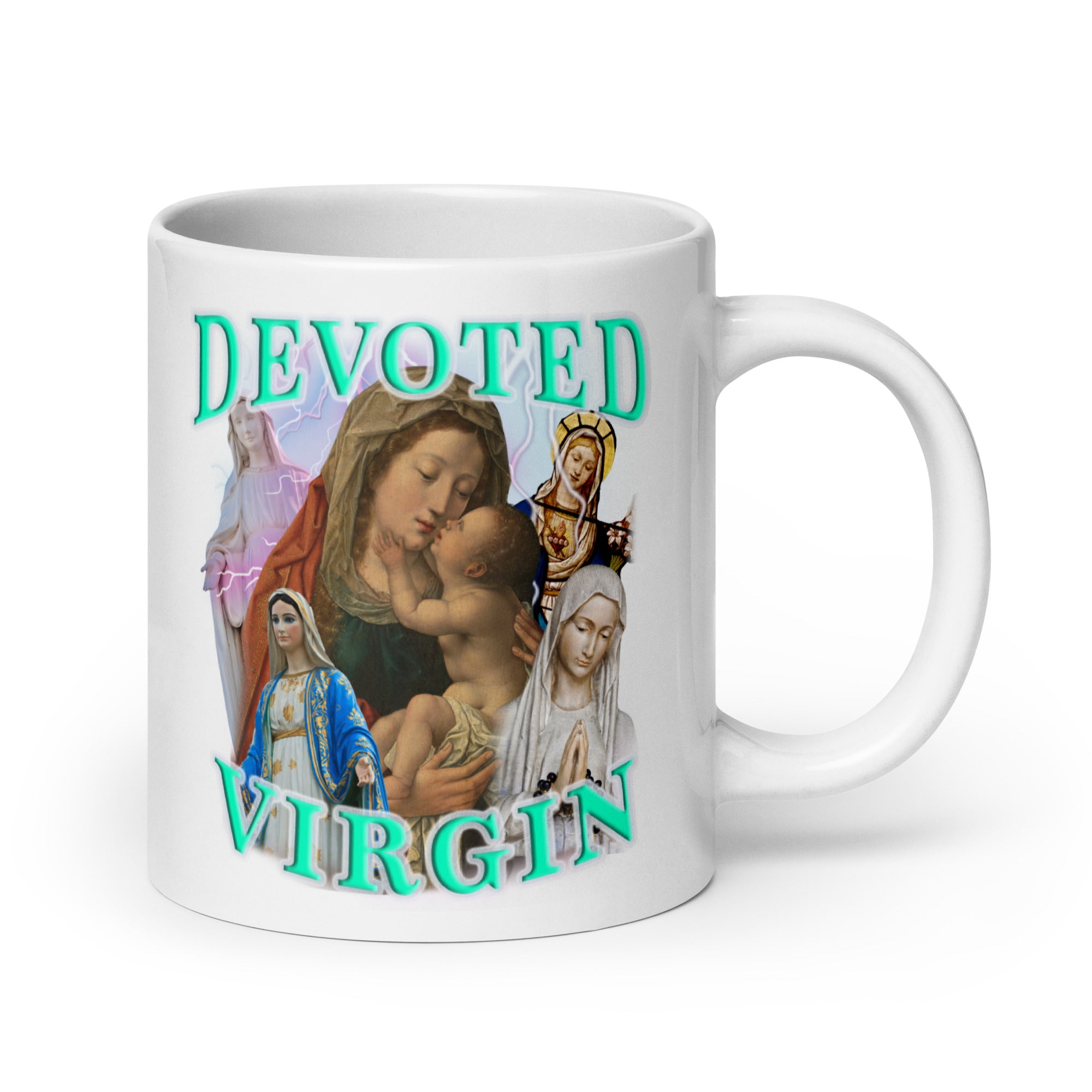 Devoted Virgin White glossy mug