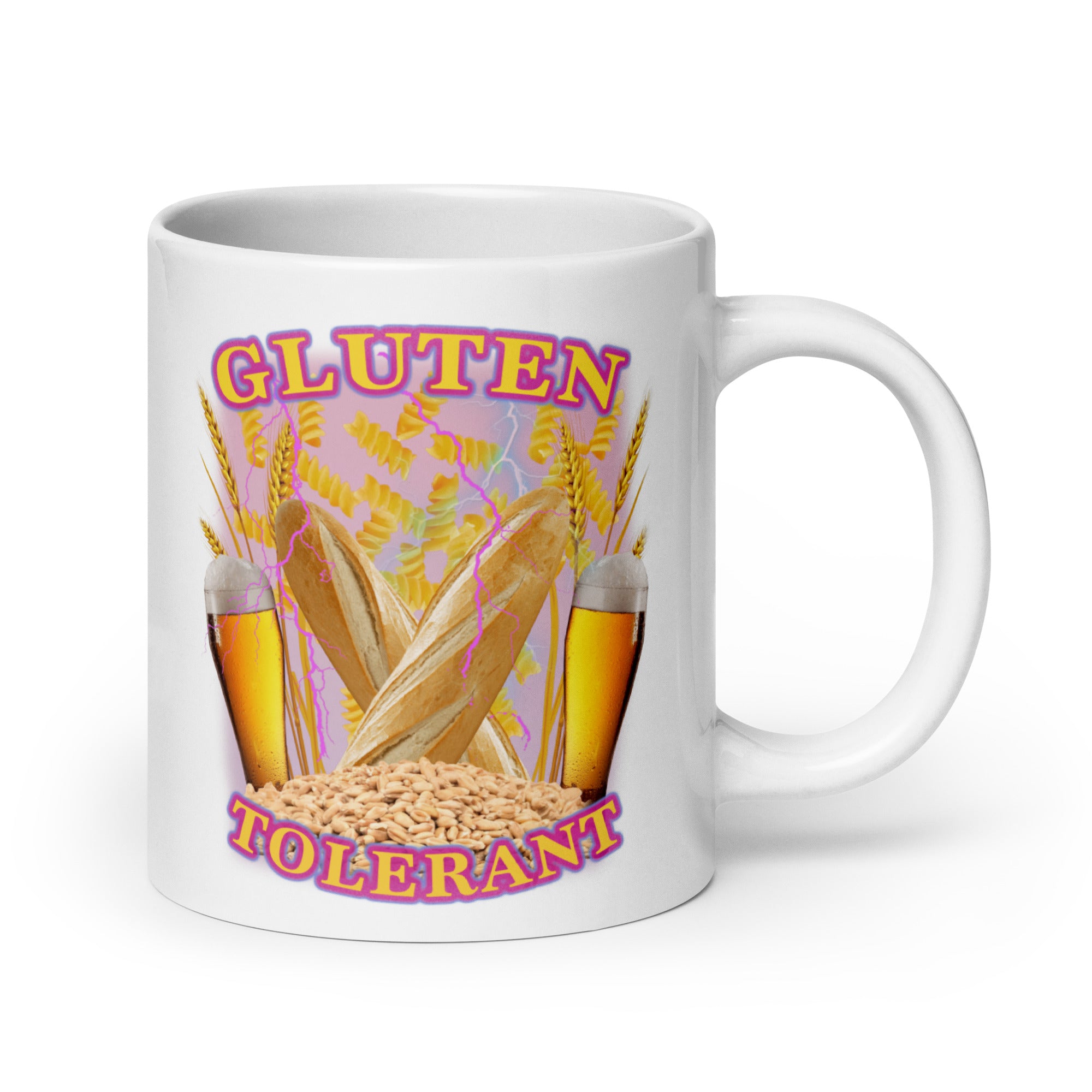 Gluten Tolerant  White glossy mug