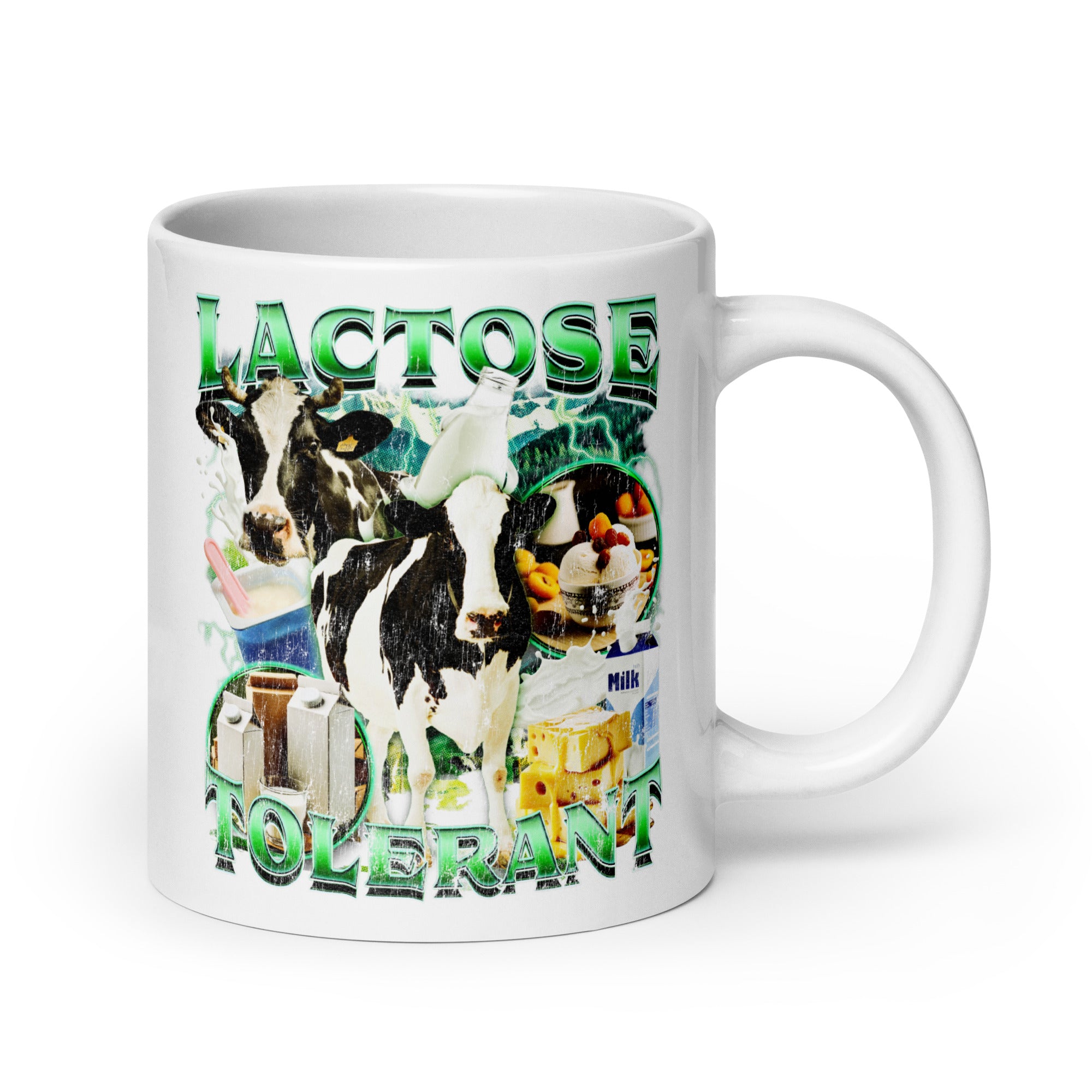 Lactose Tolerant White glossy mug