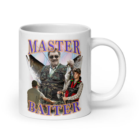 Master Baiter White glossy mug