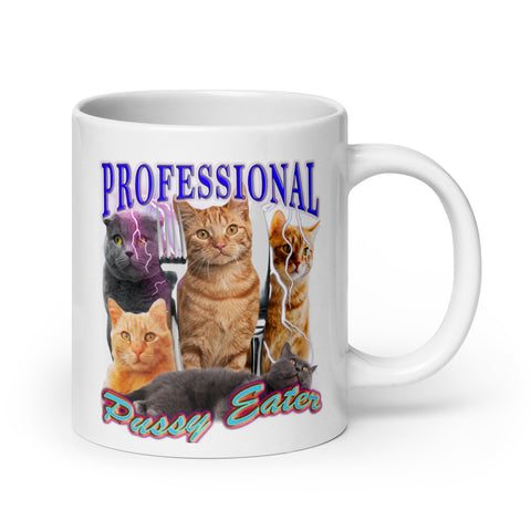 Professional Pussy Eater White glossy mug