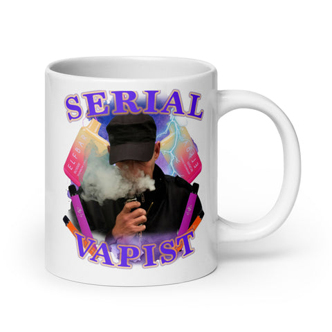 Serial Vapist  White glossy mug